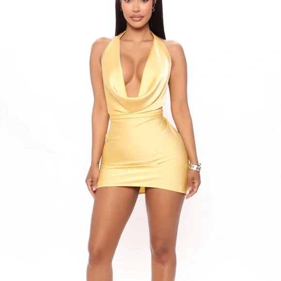 green emerald velvet dress Gold Satin Mini Dress | Satin Clothing